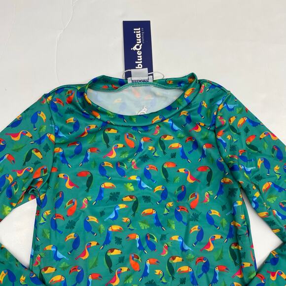 NWT Blue Quail Size 2T Toucan Girl's Rashguard 2-Piece Swimsuit - Picture 3 of 5
